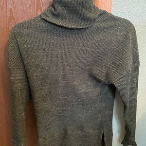 Dark green turtleneck